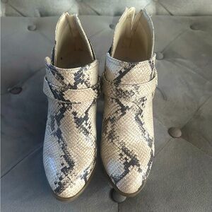 Fergalicious Snakeskin Bootie